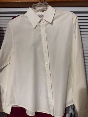 Yves St. Clair Petites vintage white button-up blouse